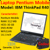 Laptop ieftin ibm thinkpad r40, pentium m, 1.6ghz,
