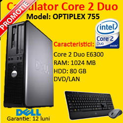 OFERTA: Desktop Dell Optiplex 755, Core 2 Duo E6300, 1.86Ghz, 1Gb DDR2, 80Gb, DVD-ROM