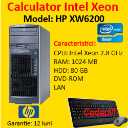 Workstation HP XW6200, Intel Xeon 2.8Ghz, 1Gb DDR2 ECC, 80Gb SATA, DVD-ROM, Nvidia Quadro FX 3400