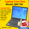 Laptop second ibm t60, intel core duo t2400, 1.83ghz, 2gb ddr2, 80gb,