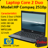 HP Compaq 2510p Notebook, Intel U7600, 1.2ghz, 1Gb DDR2, 80Gb HDD, DVD-RW, 12 inci