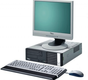 Pachet calculator Fujitsu Esprimo C5720, Intel Core 2 Duo E4600 , 2.4GHZ, 2GB, 160GB, DVD-RW + Monitor LCD