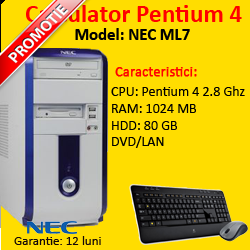 Unitate central NEC POWERMATE ML7 PENTIUM 4 2.8 GHZ, 1024MB, 80 GB, DVD