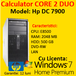 Windows 7 Home + HP DC7900, Core 2 Duo E8500, 3.16Ghz, 2Gb DDR2, 500Gb HDD, DVD-RW