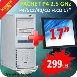 Pachet NEC ML6 P4, 2.5 GHz, 512 RAM, 40 HDD, CD+LCD 17 inch