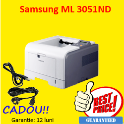 Imprimanta sh Samsung ML 3051ND, Monocrom, Duplex, Retea, USB, 1200 x 1200 dpi