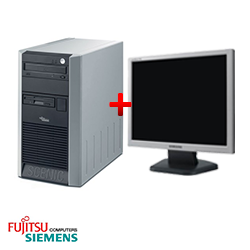 Pachet PC Fujitsu Scenic P320, Tower, Intel Pentium 4 2.8GHz, 1GB DDR, 80GB HDD, DVD-ROM + Monitor LCD