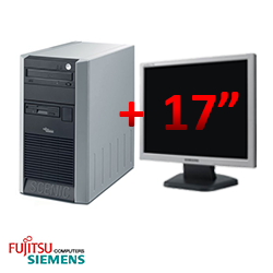 Pachet PC Fujitsu Scenic P320, Tower, Intel Pentium 4 2.8GHz, 1GB DDR, 80GB HDD, DVD-ROM + Monitor LCD 17 inch