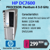 Hp p4 3000ht,1024 ram ddr2 ,80gb hdd, dvd