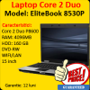 Laptop second hp elitebook 8530p core 2 duo p8600, 2.40ghz, 4gb ddr2,