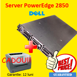 Server Dell PowerEdge 2850, 1x Intel Xeon 3.2Ghz, 4Gb DDR2 ECC, 4 x 36Gb SCSI, RAID 256Mb