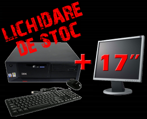 Pachet PC Desktop IBM ThinkCentre M50-8187, Procesor Intel Pentium 4, 3.0Ghz,Memorie RAM 512mb, HDD 40Gb, DVD-ROM+ Monitor LCD 17 inch