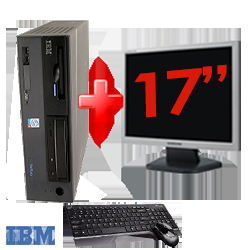 Super Oferta Pachet Calculator Desktop IBM ThinkCentre M51, Pentium 4, 3.0Ghz, 1Gb, 40Gb, DVD-ROM, COM + Monitor de 17 Inc LCD