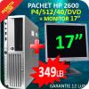 SISTEM HP P4 2600/ 512RAM/ 40GHDD/ DVD + LCD17 INCH LA 349RON!!