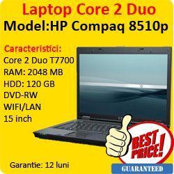 Laptop second HP Compaq 8510p , Intel C2D T7700, 2.4ghz, 2gb DDR2, 120Gb, 15 inci, DVD-RW