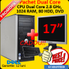 Pachet Dell GX520, Pentium Dual Core, 2.8Ghz, 1Gb, 80Gb + Monitor 17 inci diferite modele