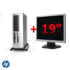 Pachet HP Compaq D530 SFF, Intel Pentium 4 2.4GHz, 512MB DDR, 40GB HDD, CD-ROM + Monitor LCD 19 inch