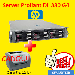 Server Second Hand HP Proliant DL 380 G4, 2x Intel Xeon 3.0Ghz, 4Gb, 2x146Gb SCSI, CD-ROM, RAID