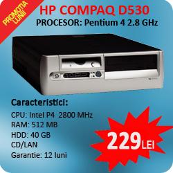 Calculator second hand HP Compaq D530, 2.8 GHz, 512 RAM, 40 HDD, CD