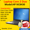 Laptop second HP NC8430, Core 2 Duo T5500 1.66Ghz, 1GB DDR2, 60 GB HDD, 15 inci, DVD-RW