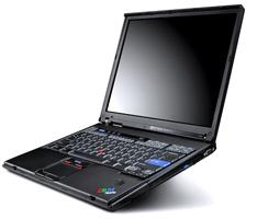 Notebook sh IBM ThinkPad T41, Pentium M 1.6ghz, 512mb, 40gb, Combo, 14 inci