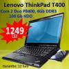 Laptop second hand lenovo thinkpad t400, core 2 duo
