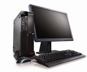 PC Desktop Lenovo M70e SFF, Pentium Core Duo E5200, 2.5GHz, 2Gb DDR3, 160Gb, DVD-RW + Monitor LCD