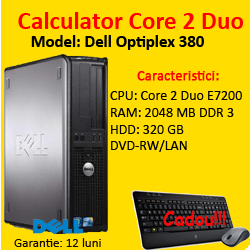 Dell Optiplex 380 SFF, Core 2 Duo E7200, 2.53Ghz, 2Gb DDR3, 320Gb HDD, DVD-RW