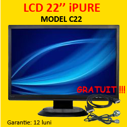 Monitor LCD Wide Screen, 22 inch, iPure G22, 1680X1050, 5 ms