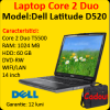 Laptop second Dell Latitude D520 Core 2 duo T5500 1,66ghz, 1Gb DDR2 , 60Gb SATA, DVD-RW, 14 inci LCD
