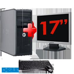 Oferta Pachet PC Dell Optiplex 740 Sh,Procesor Dual Core AMD Athlon 64 X2 5600+ 2.96GHz,Memorie RAM 2Gb DDR2,HDD 80Gb,Unitate Optica DVD-ROM + Monitor LCD 17 inch