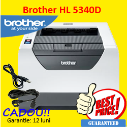 Imprimanta second hand Brother HL-5340D, Monocrom, 32 ppm, 1200 x 1200, Duplex, USB