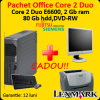 Pachet Fujitsu E5731, Core 2 Duo E 8400, 3.0Ghz, 2Gb DDR3, 160Gb + LCD 17 inci Grad A + Imprimanta Lexmark E350D