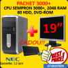 PACHET NEC 3000+/2048 RAM/80 HDD/DVD + LCD 19 inch