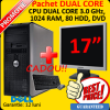 PC Dell Optiplex GX620, Dual Core 3.0 GHz, 1 Gb, 80Gb, DVD-ROM + Monitor LCD 17 inch