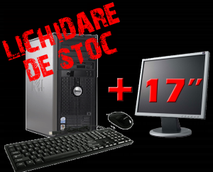 PC SH Dell Optiplex 330, Intel Core 2 Duo E4600 2.4Ghz, 2Gb DDR2, 160Gb SATA, DVD-RW+Monitor 17inch