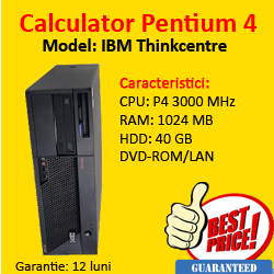 Calculator Desktop IBM , Pentium 4, 3.0Ghz, 1Gb, 40Gb, DVD-ROM, COM