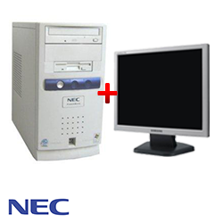 Pachet second hand NEC PowerMate VL6, Tower, Intel Pentium 4 2.8GHz, 1GB DDR, 40GB HDD, CD-ROM + Monitor LCD