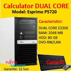 Fujitsu Siemens Esprimo P5720, Pentium Dual Core E2200, 2.2Ghz, 2Gb RAM, 80Gb HDD, DVD-RW