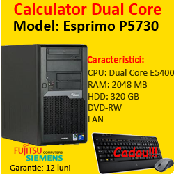 Fujitsu Esprimo P5730, Pentium Dual Core E5400, 2.7Ghz, 2Gb, 320Gb, DVD-RW