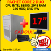 Pachet core 2 duo e6300, 1.86ghz, 2gb ddr2, 160gb, dvd-rom +