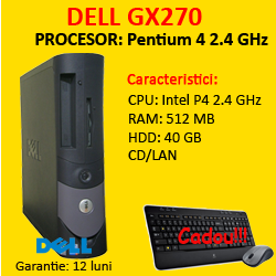 DELL GX270, Intel Pentium 4, 2.4Ghz, 512 Mb DDR, 40Gb, CD-ROM