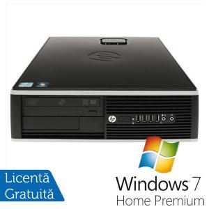 Licenta Windows 7 Premium + HP Compaq Elite 8000 SFF, Pentium E5400 Dual Core, 2.7Ghz, 2Gb DDR3, 250Gb, DVD-ROM