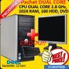 Pachet Dell Optiplex GX620, Dual Core 2.8 GHz, 1 Gb, 160Gb, DVD-ROM + Monitor LCD