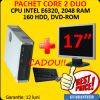 Pachet Maxdata, Core 2 Duo E6320, 1.86Ghz, 2Gb DDR2, 160Gb, DVD-ROM + LCD 17 inci grad A