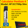 Computer sh hp dc7700p ultra slim, pentium 4, 3.4ghz, 1gb ddr2, 80gb,