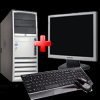 Pachet HP Compaq dc7600 Intel Pentium D 3.0 GHz, 2 GB DDR2, 80 GB HDD, DVD-ROM + Monitor LCD