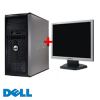 PC Dell Optiplex 740, Tower, AMD Athlon 64 X2 5400+, 2GB DDR2, 80GB HDD, DVD-ROM + Monitor LCD