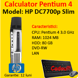 Computer sh HP DC7700p Ultra Slim, Pentium 4, 3.0Ghz, 1Gb DDR2, 80Gb, DVD-RW