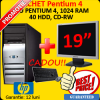 Computer COMPAQ D510, Intel Pentium 4, 2.8GHZ, 1GB DDR, 40GB, CD-RW + Monitor LCD 19 inch